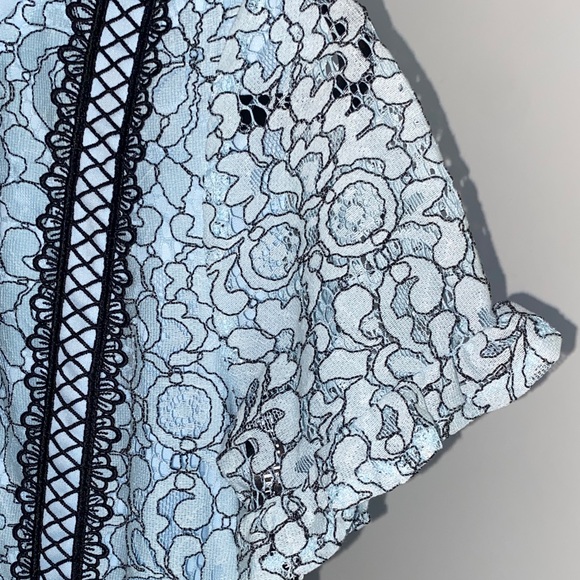 PrettyLittleThing Light Blue and Black Midi Dress NWOT - Picture 6 of 11